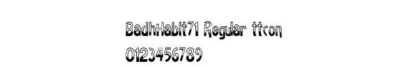 Fuente BadhHabit71 Regular ttcon.ttf