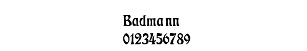 Fuente Badmann.ttf
