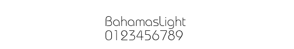 Fuente BahamasLight.ttf