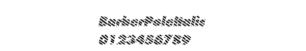 Fuente BarberPoleItalic.ttf