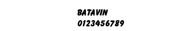 Fuente Batavin.ttf