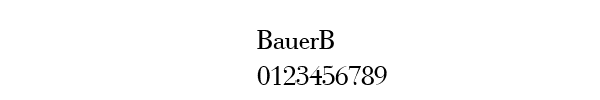 Fuente BauerB.ttf