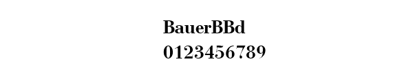 Fuente BauerBBd.ttf
