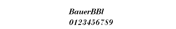 Fuente BauerBBl.ttf