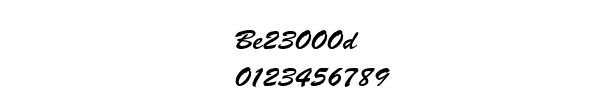 Fuente Be23000d.ttf