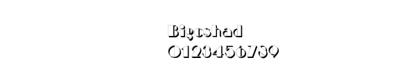 Fuente Bigcshad.ttf