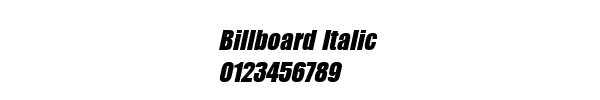 Fuente Billboard Italic.ttf
