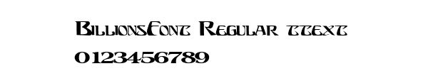 Fuente BillionsFont Regular ttext.ttf