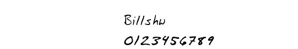 Fuente Billshw.ttf