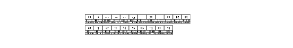 Fuente Binary X BRK.ttf