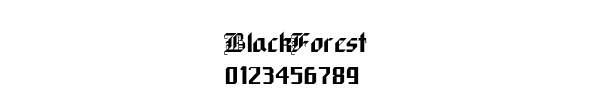 Fuente BlackForest.ttf