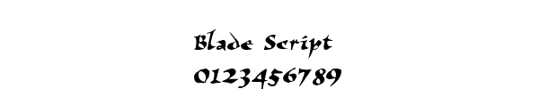 Fuente Blade Script.ttf