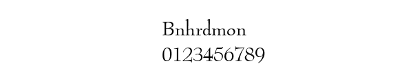 Fuente Bnhrdmon.ttf