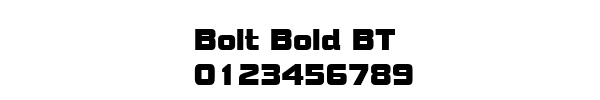 Fuente Bolt Bold BT.ttf