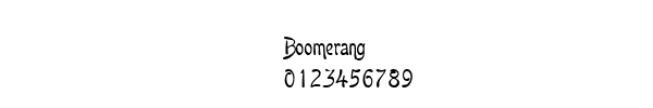 Fuente Boomerang.ttf