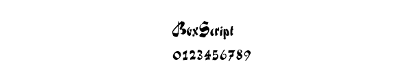 Fuente BoxScript.ttf