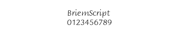 Fuente BriemScript.ttf