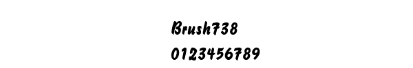 Fuente Brush738.ttf