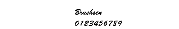 Fuente Brushscn.ttf