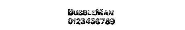 Fuente BubbleMan.ttf