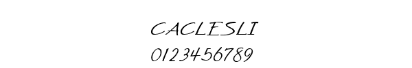 Fuente CACLESLI.TTF