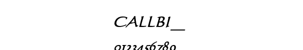 Fuente CALLBI__.TTF