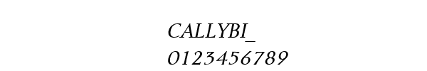 Fuente CALLYBI_.TTF