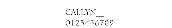 Fuente CALLYN__.TTF