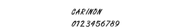 Fuente CARINON.TTF