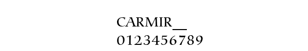 Fuente CARMIR__.TTF