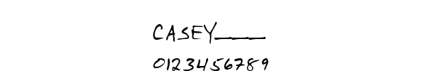 Fuente CASEY___.TTF