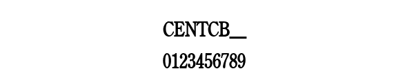 Fuente CENTCB__.TTF