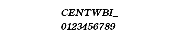 Fuente CENTWBI_.TTF