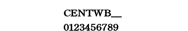 Fuente CENTWB__.TTF