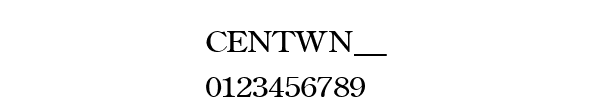 Fuente CENTWN__.TTF