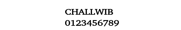 Fuente CHALLWIB.TTF