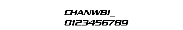 Fuente CHANWBI_.TTF