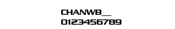 Fuente CHANWB__.TTF