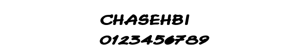 Fuente CHASEHBI.TTF