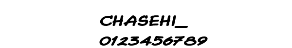 Fuente CHASEHI_.TTF