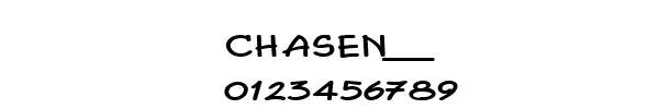 Fuente CHASEN__.TTF