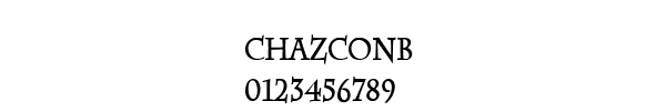 Fuente CHAZCONB.TTF