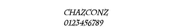 Fuente CHAZCONZ.TTF