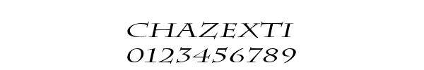 Fuente CHAZEXTI.TTF