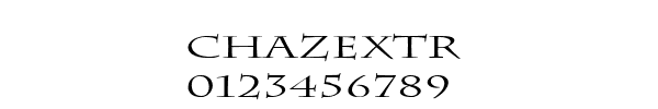 Fuente CHAZEXTR.TTF