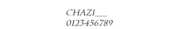 Fuente CHAZI___.TTF