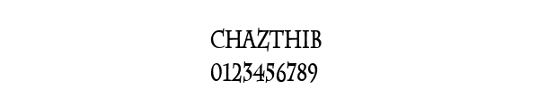 Fuente CHAZTHIB.TTF