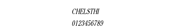 Fuente CHELSTHI.TTF