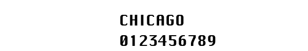 Fuente CHICAGO.TTF