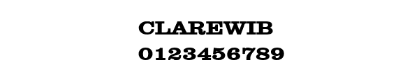 Fuente CLAREWIB.TTF